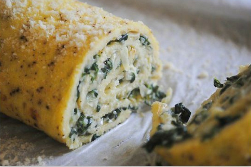 rotolo di frittata con carciofi