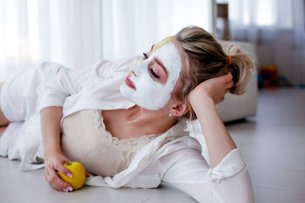 Maschera viso alla mela