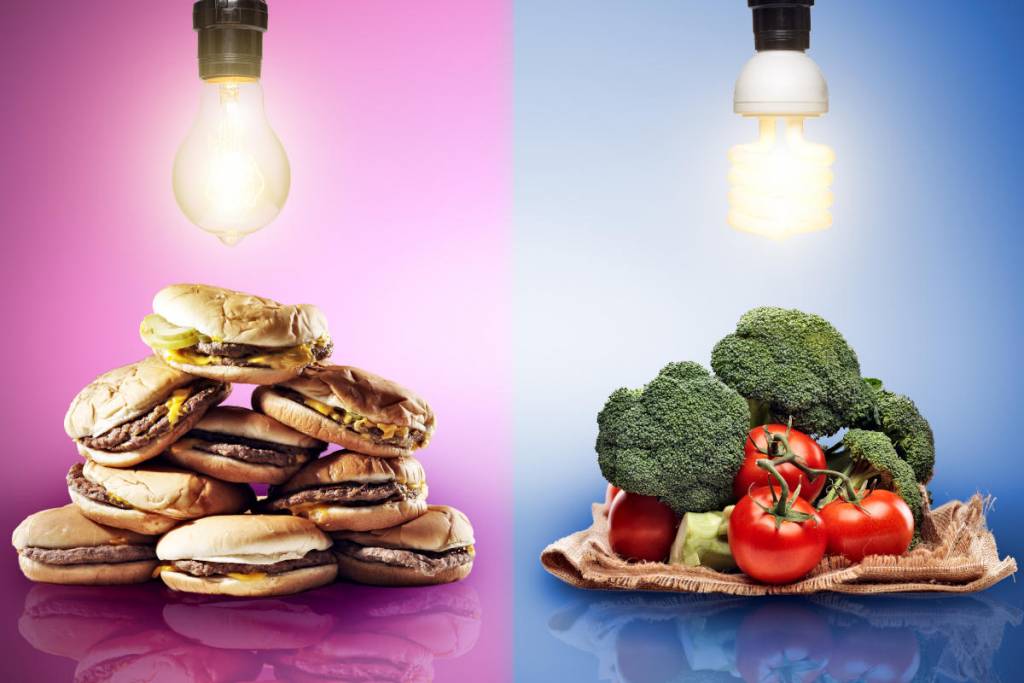 Fast food vs cibo sano