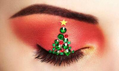 trucco occhi albero di Natale