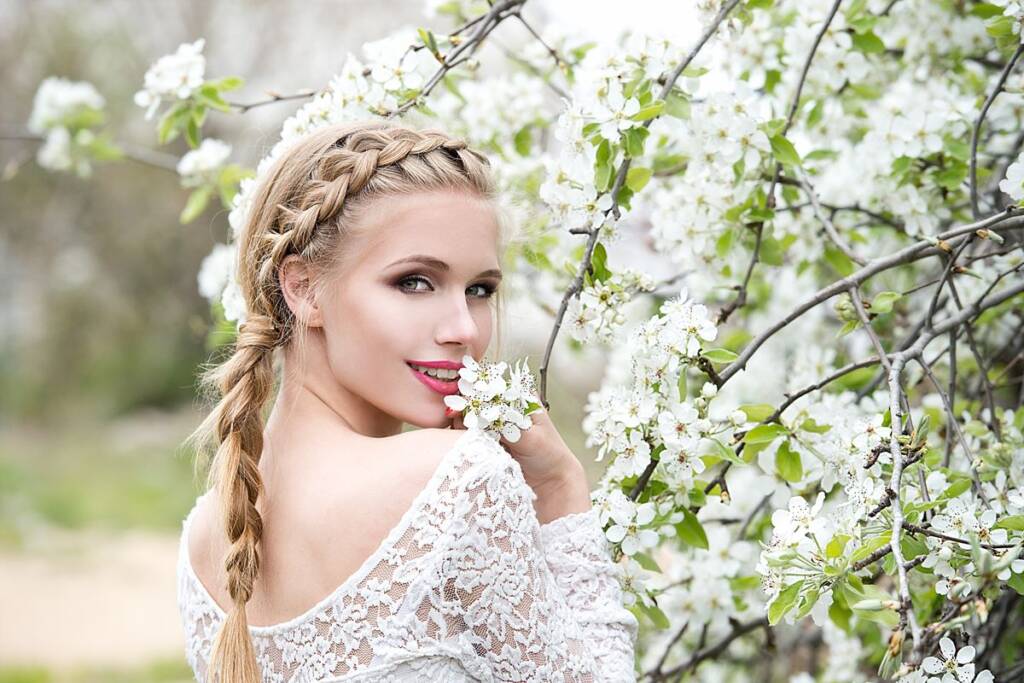 bride with braid