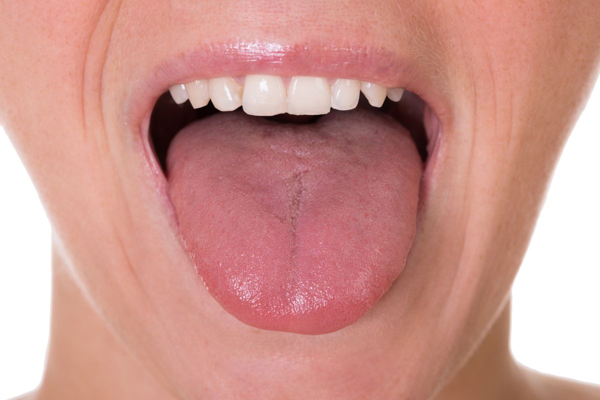 woman mouth tongue