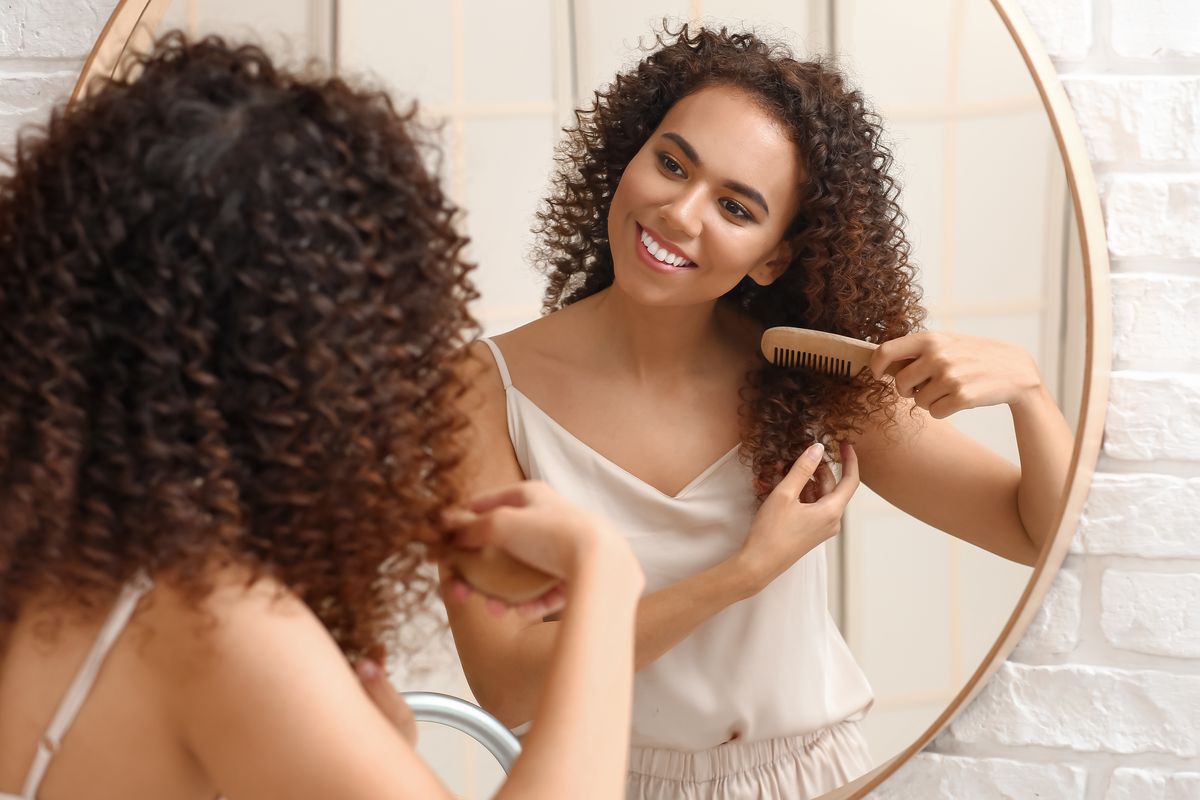 long curly hair girl