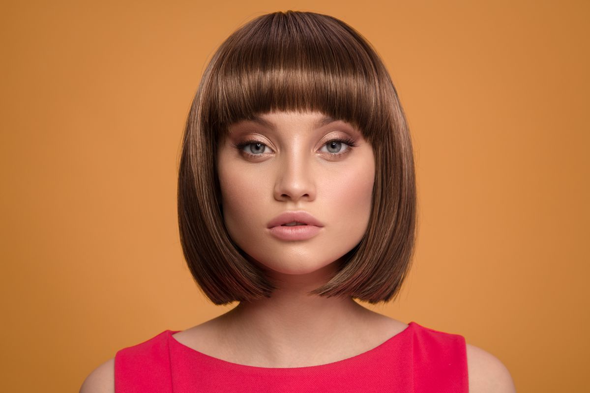 girl cut bob and bangs