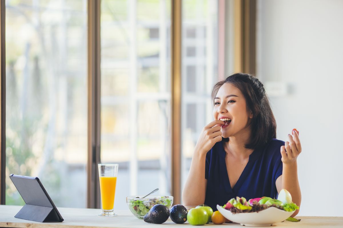 woman eating