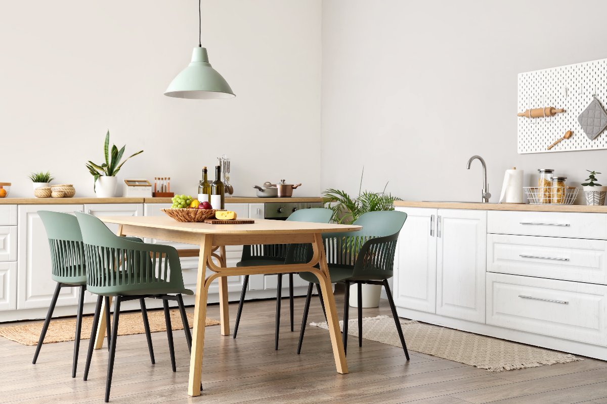 Modern kitchen dining table and chairs